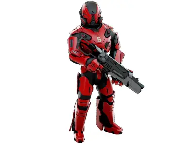 CYBORG SOLDIER RX-50 Rigged for Unreal Engine - Unity - MIXAMO  3D model