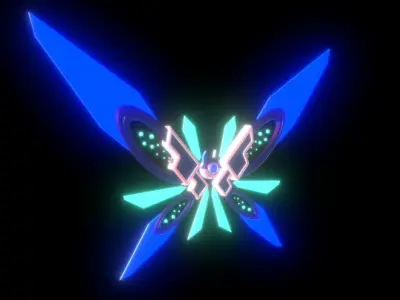 Mechanic Wing Low-poly 3D model