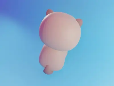 Cute Sea Otter 3D model