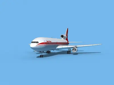 Lockheed L-1011 TriStar Aero Peru 3D model