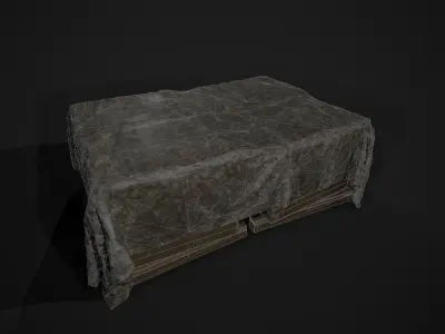Covered army crates - 4K PBR Ready Low-poly 3D model