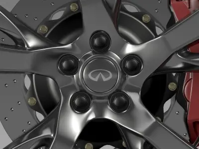 Infiniti Q70 wheel 3D model