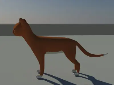 3D Cat Model Free 3D model