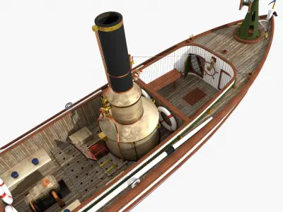 STANDARD STEAM CUTTER - 1902 - US NAVY Low-poly 3D model