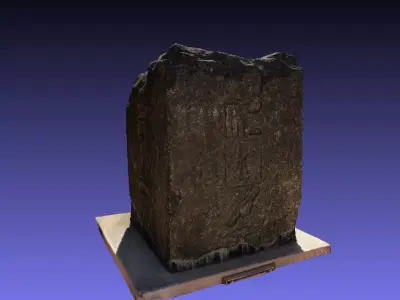 part of obelisk black granite Free 3D model