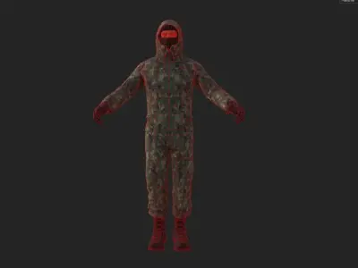 Military character Free low-poly 3D model