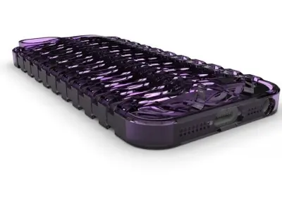 3d printed or cast metal iphone 5 case the ribcage case Free 3D model