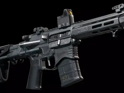 Springfield Armory Saint edge PDW ar15 pistol Low-poly 3D model