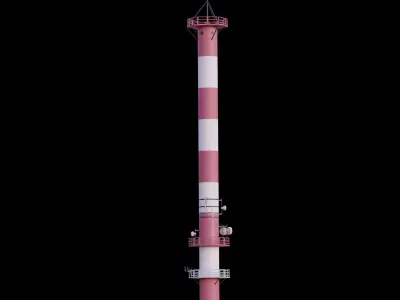 Military Transmission Mast Signalberg Damme Lower Saxony Germany Low-poly 3D model