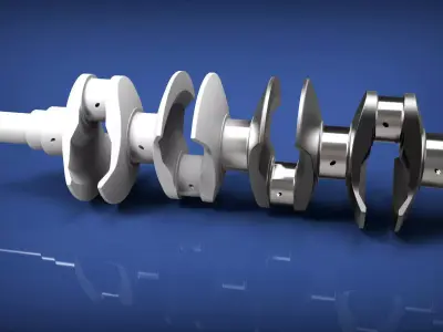 Crank shaft 3D model