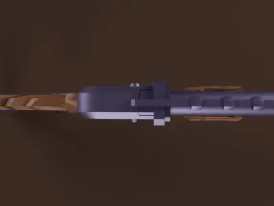 Stylized shotgun 3D model for game 3D model