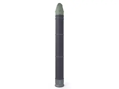 RS-28 Sarmat Ballistic Missile - ICBM Low-poly 3D model