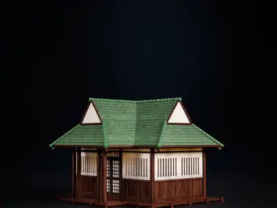 JAPAN TRADITIONAL BUILDING 006 Low-poly 3D model