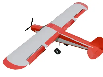 Rigged RC Plane with Remote Controller 3D Model Low-poly 3D model