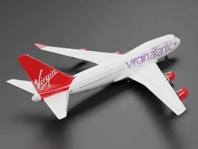 Boeing 747-400 Virgin Atlantic 3D model