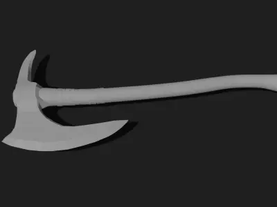Viking axe 6 Low-poly 3D model