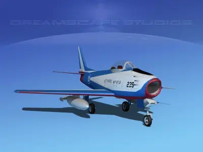 North American F-86 Sabre Jet Greece 3D model