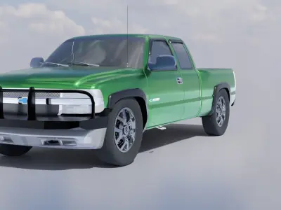 3D rigged car model 3D model