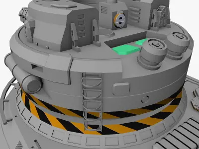 Heavy plasma turret 3D model