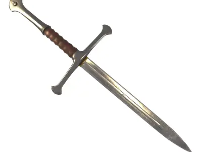 Dagger sword of king arthur Low-poly 3D model