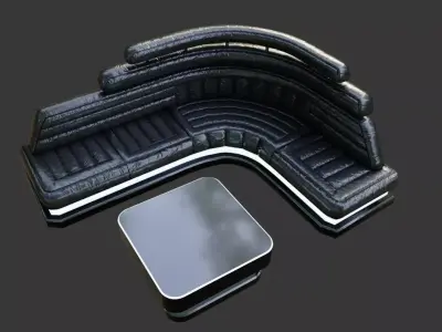 Modern Lounge Sofa Pack Game-ready Low poly Low-poly 3D model