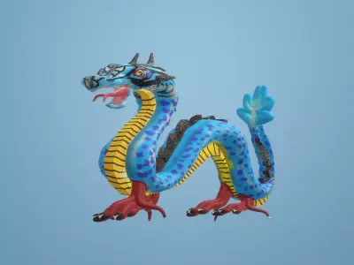 Blue Dragon 3D model