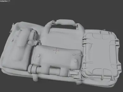 bag luggage Low-poly 3D model