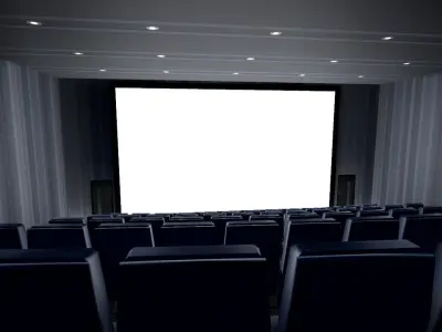 Modern Cinema Hall 08 Low-poly 3D model