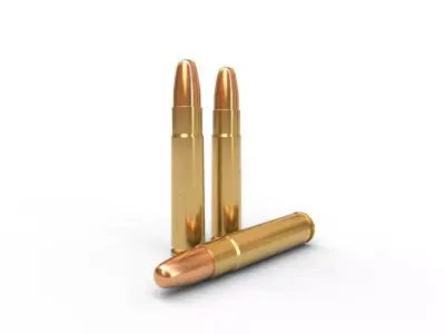 356 Winchester Ammo Low-poly 3D model
