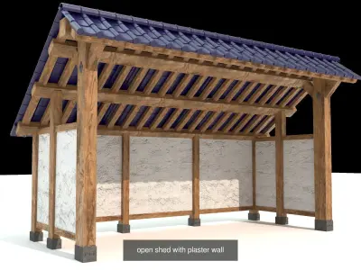 open shed duo pack 3D Model Collection