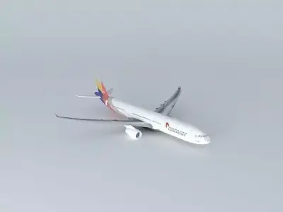 Asiana Airlines Airbus A330 300 3D model