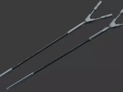 Gand Shockprod Staff Low-poly 3D model