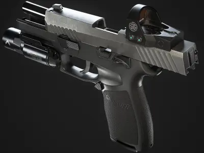 P320 M18 Low-poly 3D model
