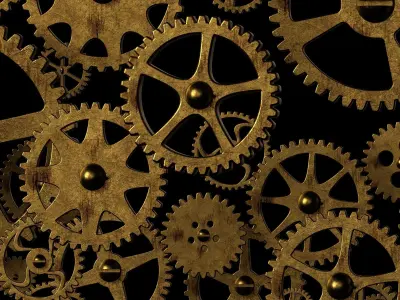 Scratched gears 3D model