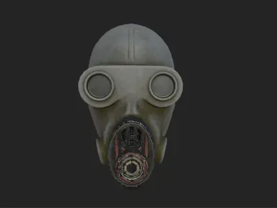 Gas mask STALKER ubludok Low-poly 3D model