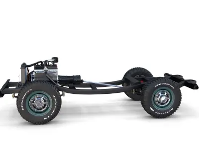 Full Offroad Vehicle Chassis 3D model