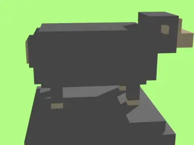 VOXEL SHEEP - MODEL 15 Low-poly 3D model