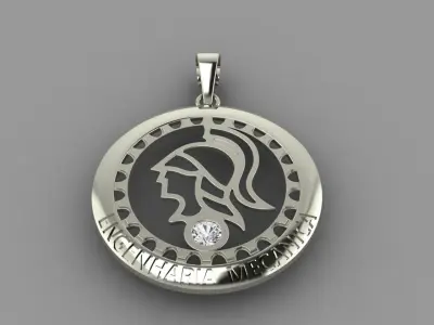 Spartan helmet pendent 3D print model