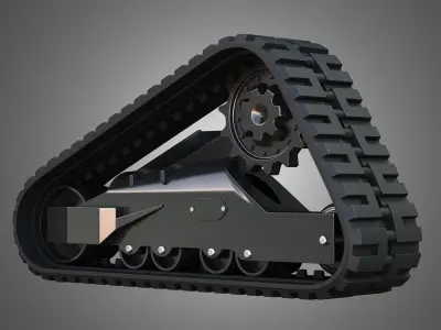 Rubber Track - T76 Bobcat Skid Steer 3D model