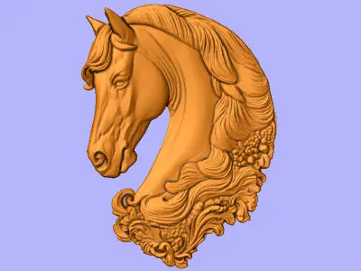 STL FILE CABECA CAVALO 3D model