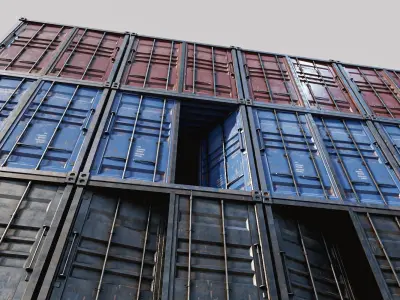 Container shipping Low-poly 3D model