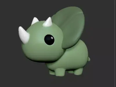 Triceratops toy rhino 3D print model
