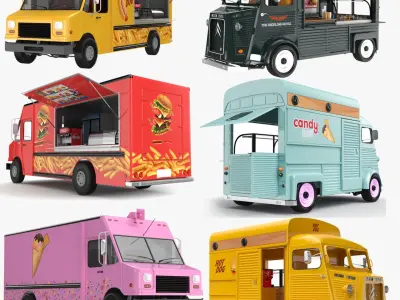 Food Trucks Collection 3D model purchase