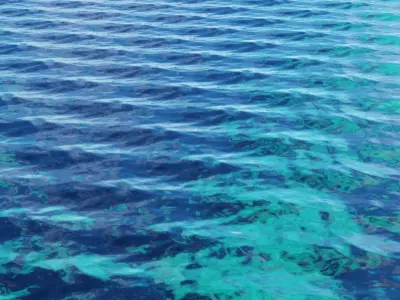 ocean with clouds in sky 3D model