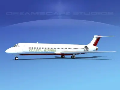 McDonnell Douglas MD-87 Coastal Express 3D model