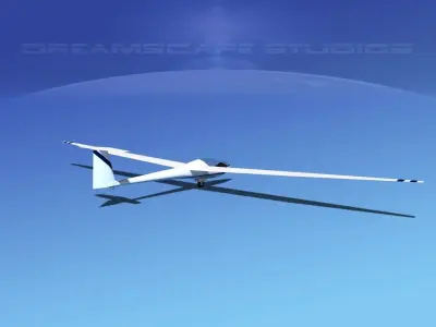 Glaser Dirks DG200 15Mtr Sailplane V08 3D model