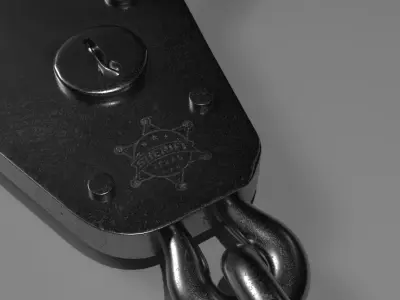 High-quality 3D police cuff model 3D model