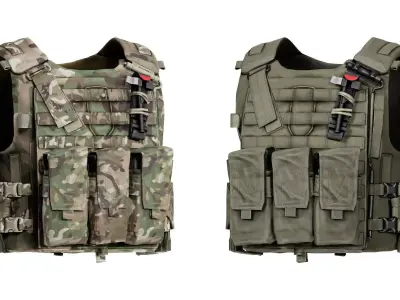 STV VIRTUS TACTICAL VEST Low-poly 3D model