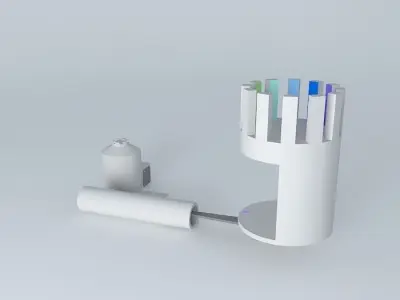 Sketchy Physics Color Wheel Piston  Free 3D model