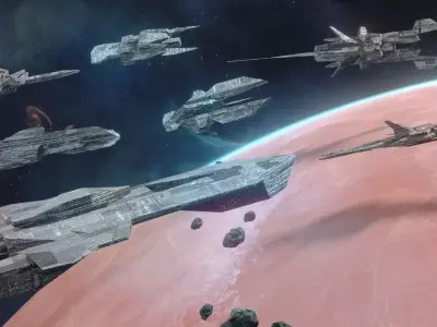 Spaceship Basemesh Kitbash - 100 Models Pack Low-poly 3D model